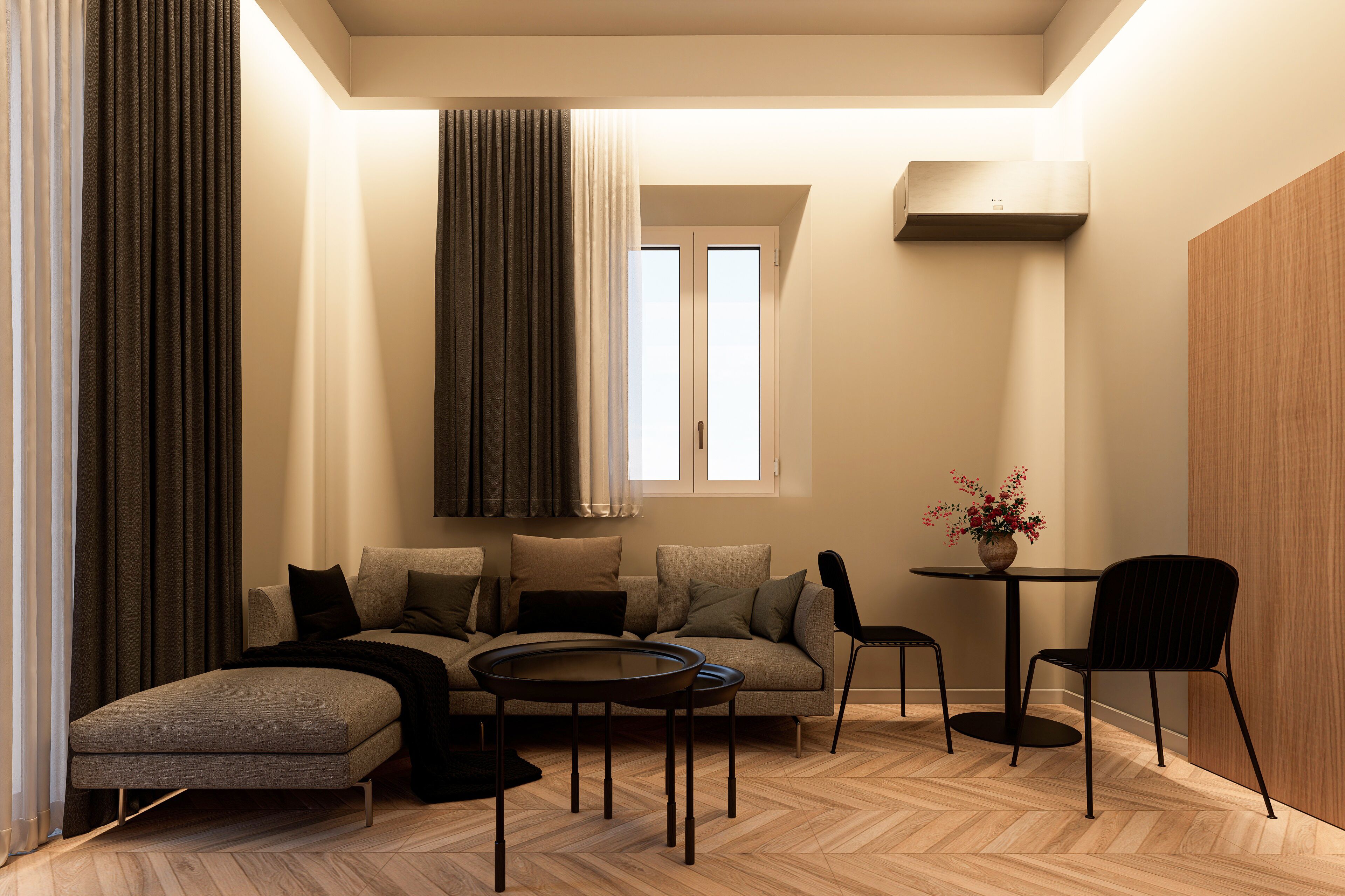 Quarto casal luxo | Área de estar