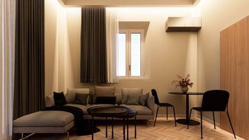 Quarto casal luxo | Área de estar