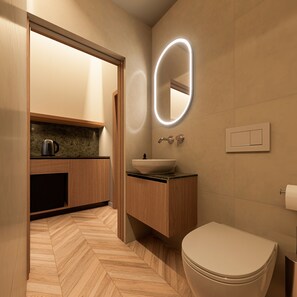 Deluxe Double Room | Bathroom - Essence 55 Living (Rhodes)