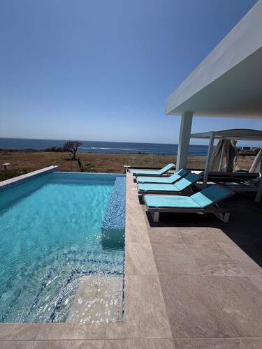 Ocean View Luxury Villa • Heated Pool • 5-Min Walk to Jeremi Beach