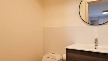 Ducha, secador de pelo y toallas