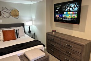 1 bedroom, iron/ironing board, travel crib, WiFi