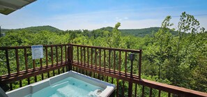 Outdoor spa tub - Cozy 1-bedroom cottage in a quaint Eureka Springs (Eureka Springs)