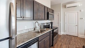 Fridge, dining tables