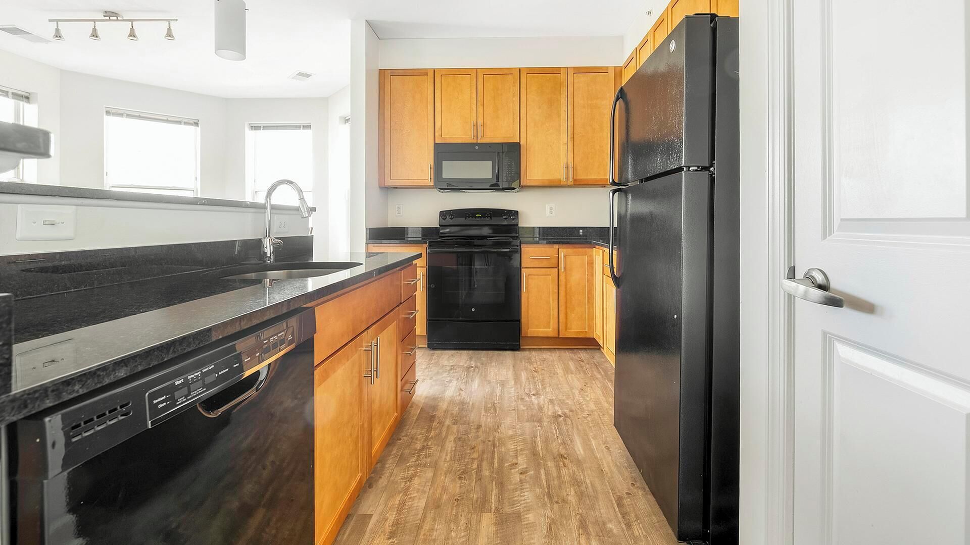Fridge, dining tables