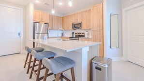 Fridge, dining tables - Landing | Spectacular 2BD, Pool, Clubhouse (Palm Bay)