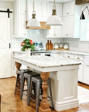 Microwave, oven, stovetop, dishwasher