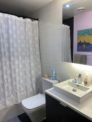 Towels, soap, toilet paper