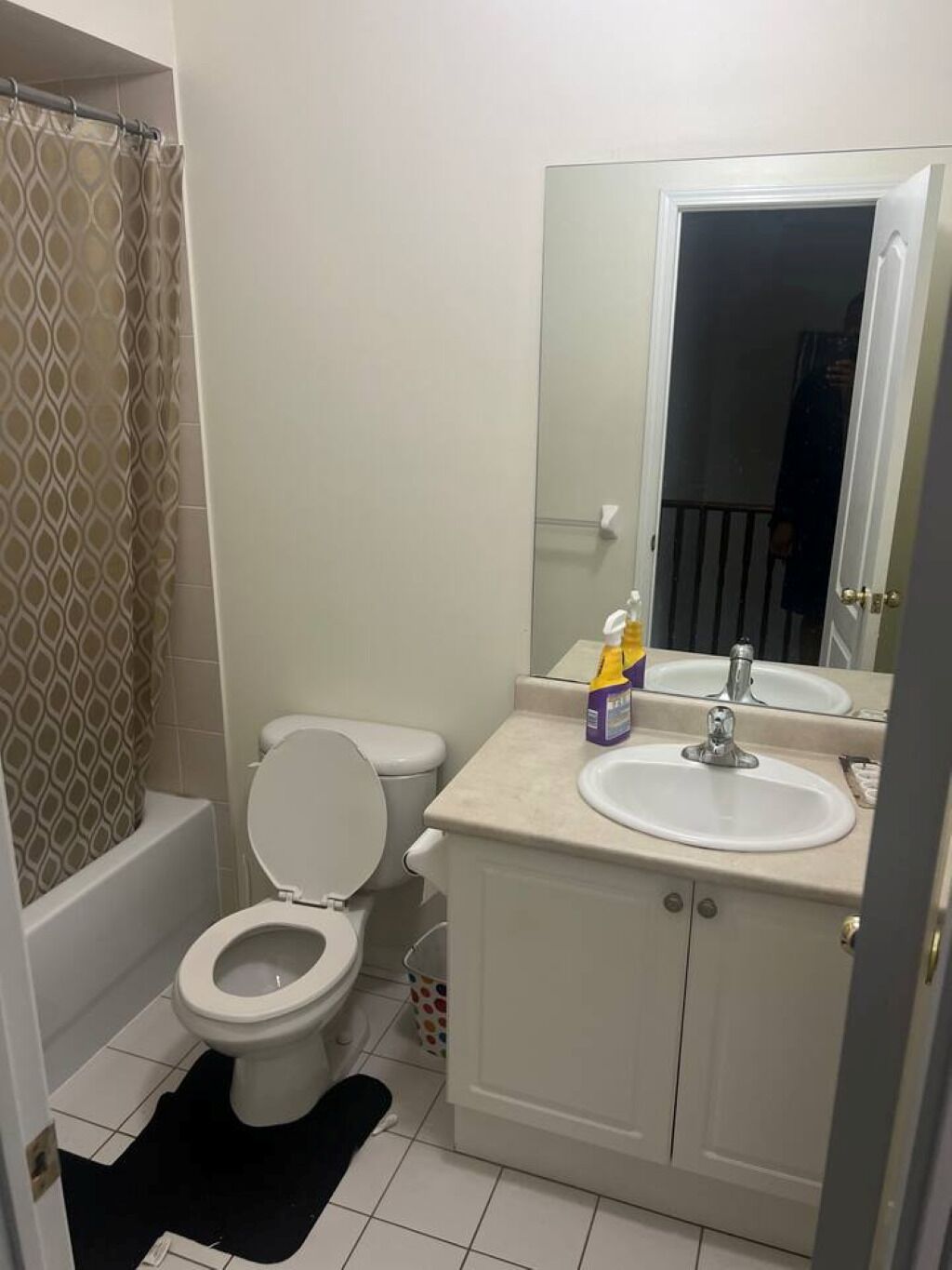 Dusj, hårføner, håndklær og såpe