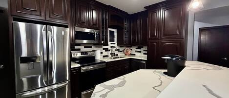 Microwave, oven, stovetop, dishwasher