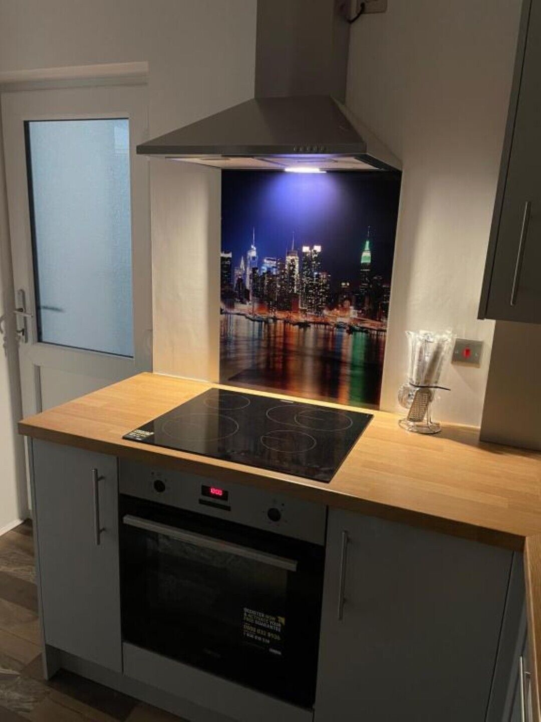 Fridge, microwave, oven, electric kettle