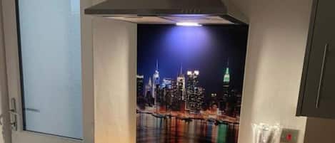 Refrigerador, microondas, horno, tetera/pava eléctrica