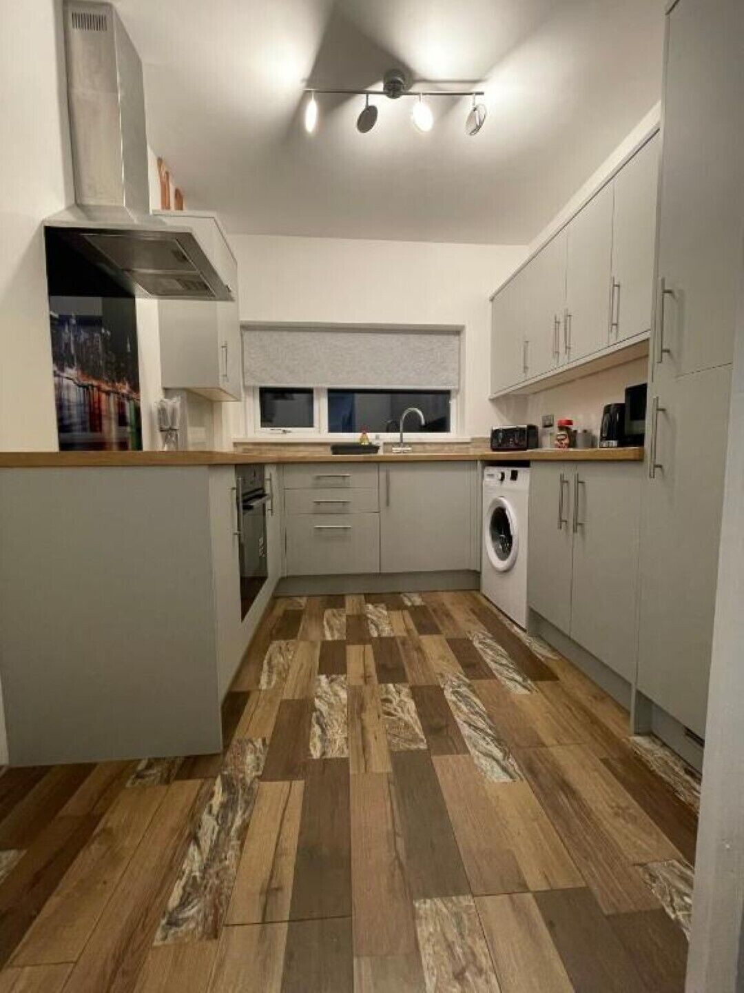 Fridge, microwave, oven, electric kettle