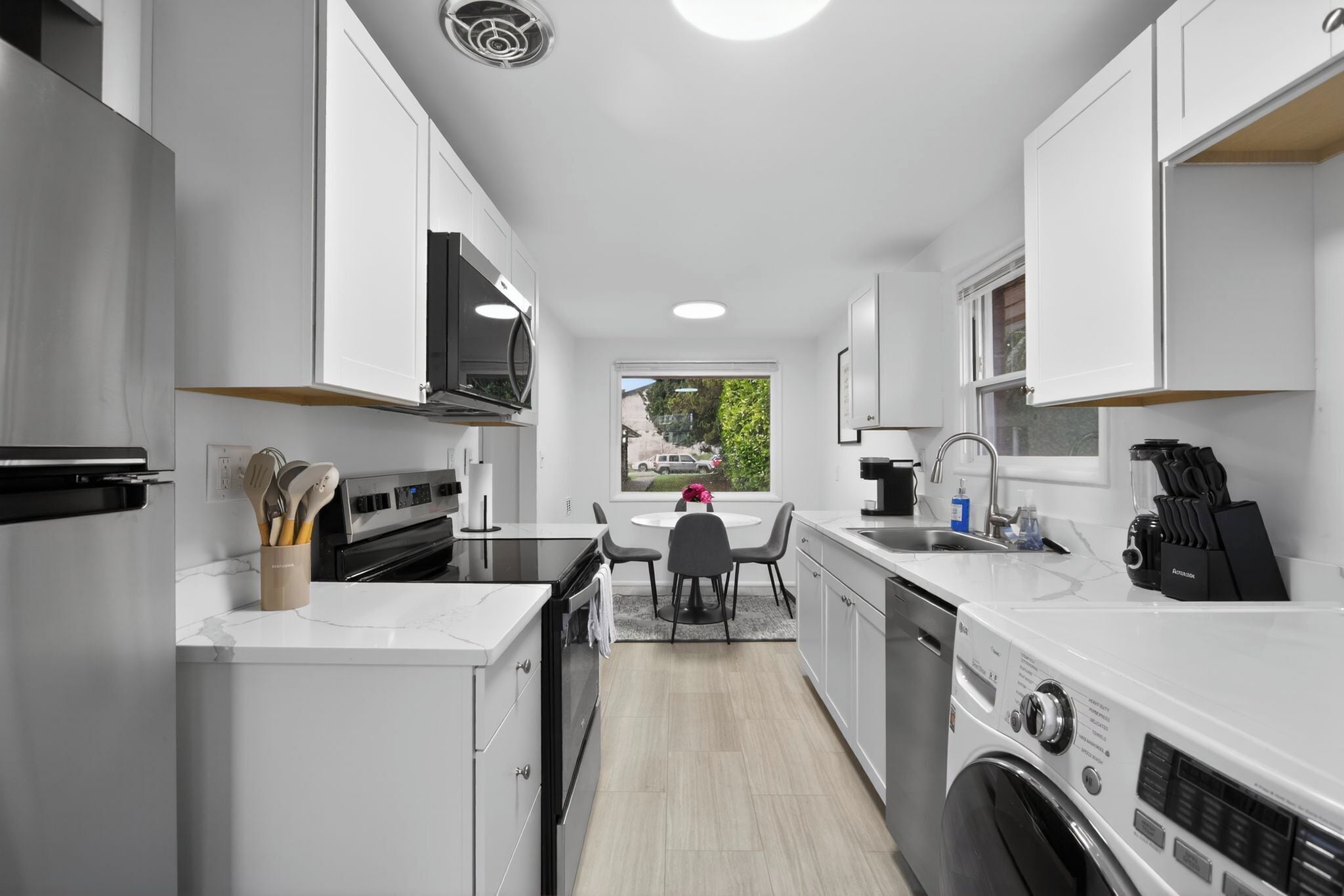 Microwave, oven, stovetop, dishwasher