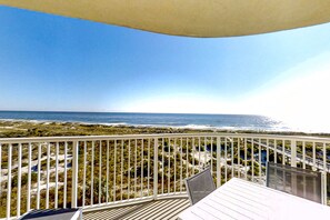 Condo, Multiple Beds, Patio, Ocean View (19 Ocean Place) | View from room - Beautiful Oceanfront Getaway W/shared Pool, Central AC, Elevator, & W/D (Fernandina Beach)