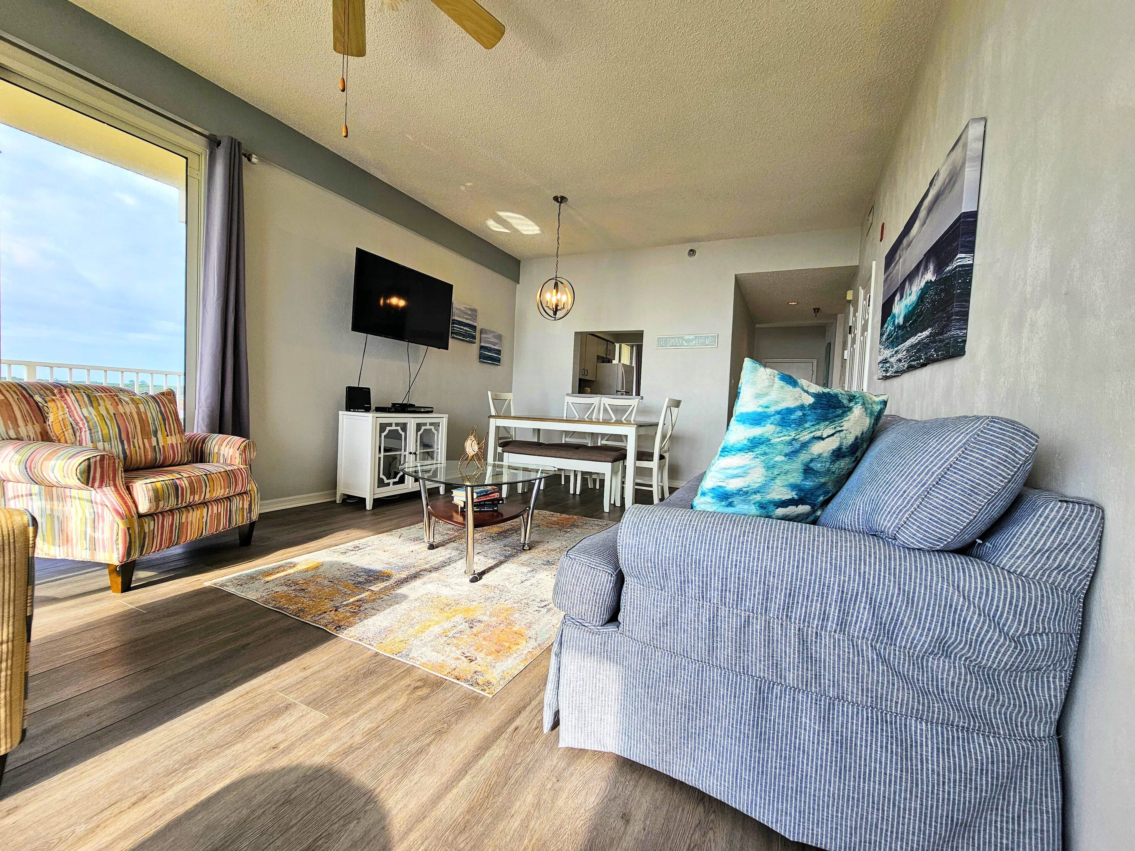 Condo, Multiple Beds, Patio, Ocean View (Wave Watch) | Living area