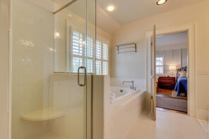 House, Multiple Beds, Pool Access, Beach View (Camellia Villa) | Bathroom - Beach Cottage With Private Pool & Spa, Ocean Views, & Shared Pool Access (St. Simons Island)