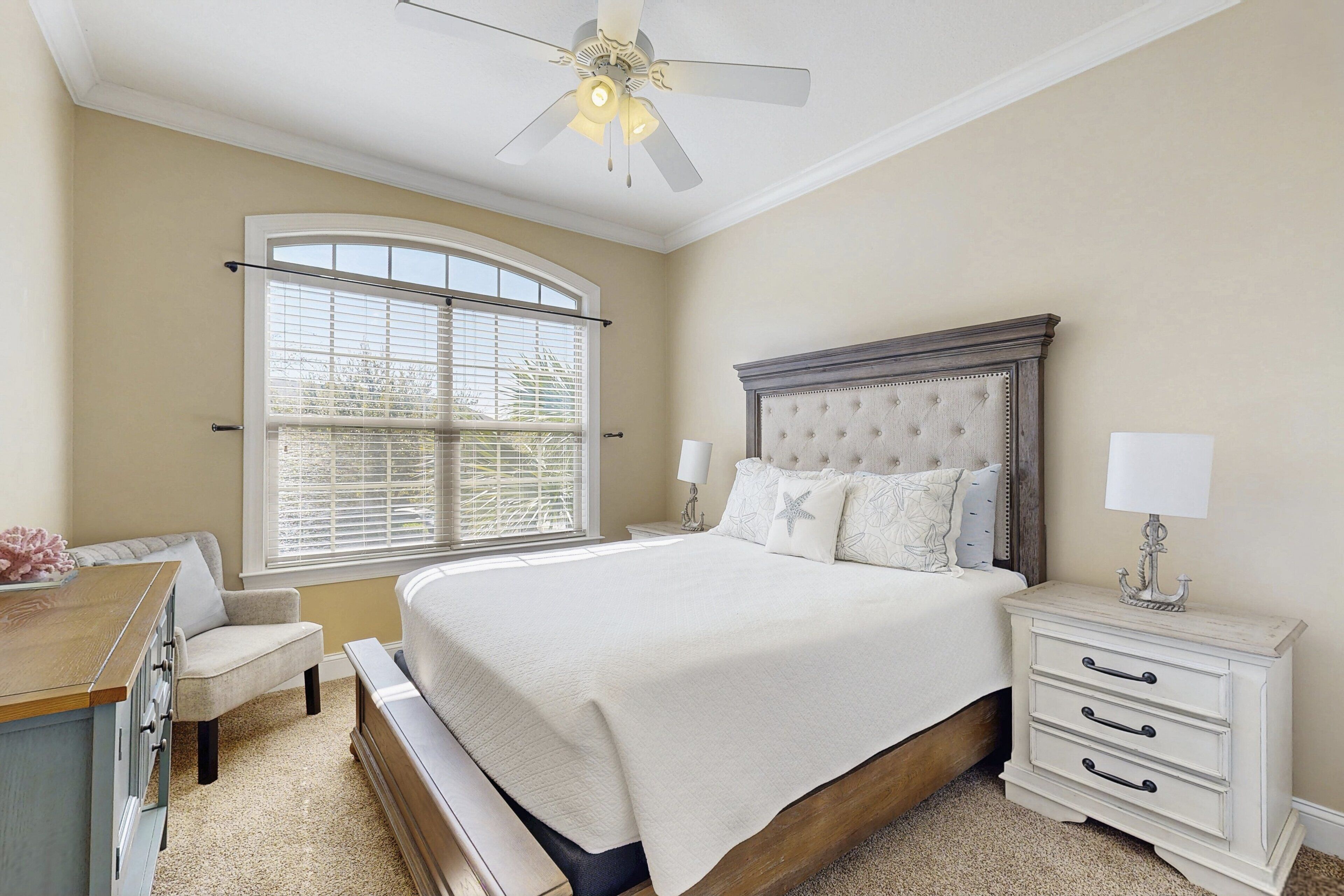 House, Multiple Beds, Patio, Pool View (St Simons Serenity) | 3 bedrooms, individually decorated, individually furnished, bed sheets