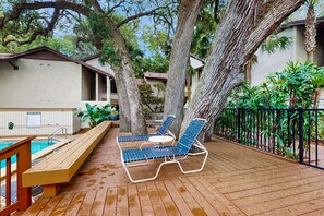 Terrace/patio - Ameila Island Plantation Condo With Beach Access, Private Patio and Pool (Fernandina Beach)