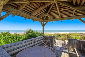 A wooden deck with a view of the beach and ocean. - Amelia Island Plantation Condo With Ocean Views & Pool - Dog-friendly (Fernandina Beach)