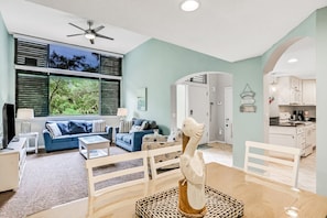 Living area - Charming Amelia Island Plantation Condo With Balcony, AC, Washer/dryer & Pool (Fernandina Beach)