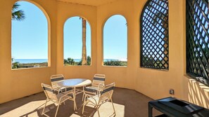 Condo, Multiple Beds, Patio, Ocean View (Blue Horizon at Surf Club) | Outdoor dining - Blue Horizon at Surf Club - Ocean Views 3rd Floor Corner Wraparound Balcony! (Palm Coast)