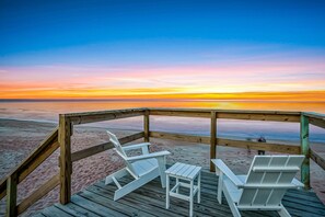 Beach/ocean view - Beachfront Home w/ Private Lanai and Deck - Walk to the Beach (Flagler Beach)