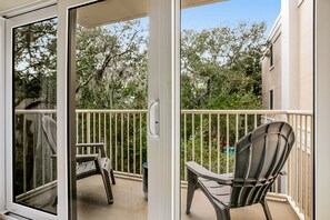 Condo, Multiple Beds, Patio, Pool View (2071 Beach Wood) | View from room - Charming Villa Just Steps to Beach & Shared Pool W/central AC, Private WD, Wifi (Fernandina Beach)