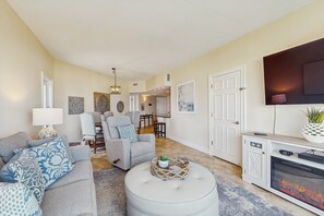 Condo, 1 King Bed with Sofa bed, Pool Access, Pool View (226 Sandcastles King Suite) | Living area - Ameila Island Plantation Condo With Oceanfront Balcony (Fernandina Beach)