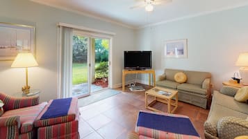 Condo, Multiple Beds, Patio, Garden View (The Getaway 205) | Living area