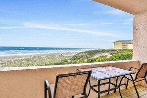 Condo, Multiple Beds, Patio, Beach View (234 235 Sandcastles) | Outdoor dining - Beautiful Condo With Gorgeous Ocean Views From Balcony + Shared Pool & Free Wifi (Fernandina Beach)