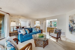 Condo, Multiple Beds, Pool Access, Pool View (2 Bedroom Full Condo - Courtside) | Living area - Ameila Island Plantation Condo With Private Patio, Resort Amenities and Pool (Fernandina Beach)