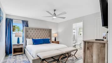 House, Multiple Beds, Pool Access, Pool View (SeaBreeze Villa A) | 3 bedrooms, individually decorated, individually furnished, bed sheets