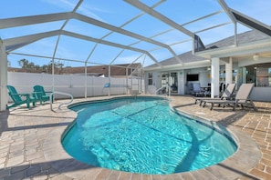 Outdoor pool - Contemporary Coastal Escape With Heated Pool, Fenced Yard, & Outdoor Dining (Palm Coast)