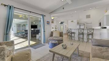 House, Multiple Beds, Pool Access, Pool View (The Lillie Pad) | Living area