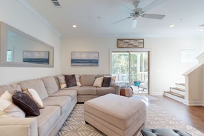 Townhome, Multiple Beds, Patio, Garden View (Mariner's Landing 602) | Living area - Cozy Island Townhouse W/screened Porch, Shared Pool, & Serene Pond Views (St. Simons Island)