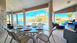 House, Multiple Beds, Pool Access, Pool View (Captain's Key Waterside Retreat) | Dining - Captain's Key Waterside Retreat - Boat Dock! Awesome Pool! (Palm Coast)