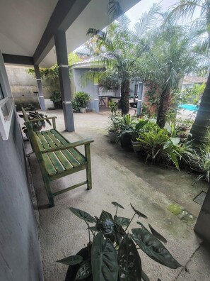 Terrace/patio - House with swimming pool and sinuca table (Garopaba)