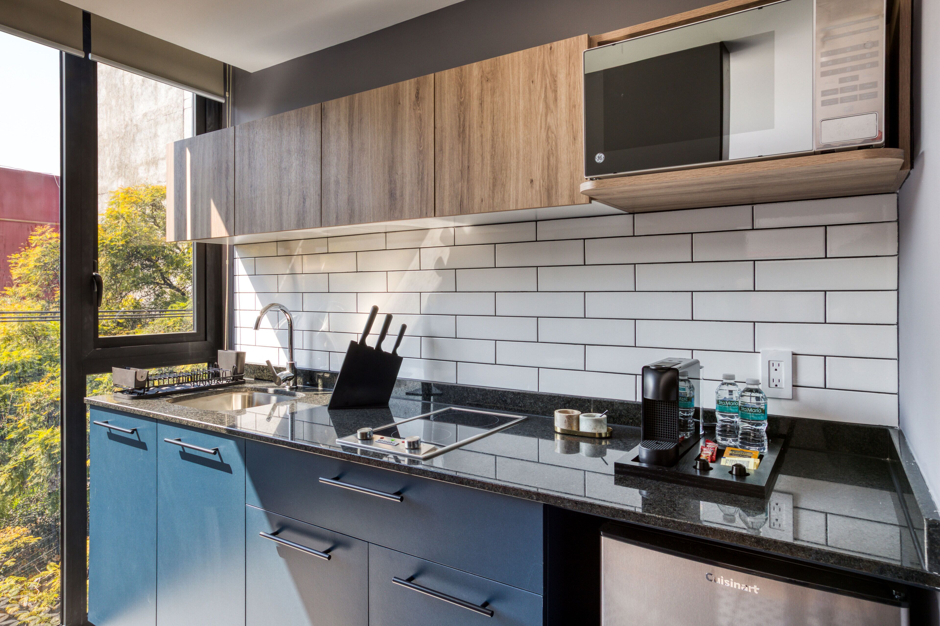 Standard Studio | Private kitchen | Full-size fridge, microwave, stovetop, coffee/tea maker