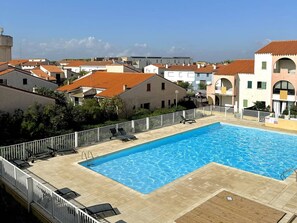 Pool - Charming T2 with mezzanine and parking in Le Barcarès (Le Barcarès)