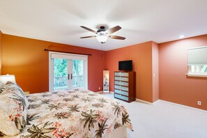 ハウス ベッド (複数台) パティオ ガーデンビュー (Shore Thing) | 4 室のベッドルーム、客室ごとに異なる装飾、客室ごとに異なるインテリア、ベッドシーツ