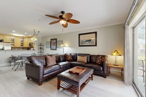 Condo, Multiple Beds, Patio, Pool View (Ocean Reef 103) | Living area - Dog-friendly Vacation Home Close to the Beach With Pool & Screened Porch (St. Augustine)