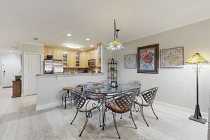 Condo, Multiple Beds, Patio, Pool View (Ocean Reef 103) | 3 bedrooms, individually decorated, individually furnished, bed sheets - Dog-friendly Vacation Home Close to the Beach With Pool & Screened Porch (St. Augustine)