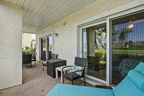 Terrace/patio - Garden-level Condo With Patio, 2 Pools, Gym, Tennis & Sauna - Steps to the Beach (St. Augustine)