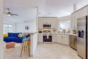 House, Multiple Beds, Pool Access, Pool View (Coastal Casa) | Private kitchen - Home Near the Beach With Private Pool, Inviting Patio, Streaming & AC (Palm Coast)