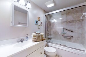 Townhome, Multiple Beds, Patio, Beach View (Sea Watch Villa 1790) | Bathroom - Fabulous Oceanfront Find in Flagler Beach W/shared Pool, Wifi, Central AC, W/D (Flagler Beach)