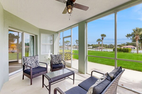 Condo, Multiple Beds, Pool Access, Pool View (Canopy Retreat) | Terrace/patio - Ground Floor Waterview Condo With Resort Amenities, Private Patio and Pool (Palm Coast)