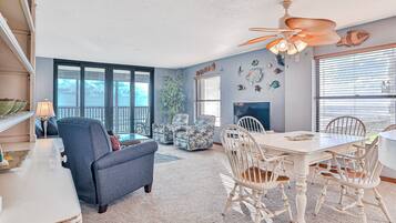 Condo, Multiple Beds, Pool Access, Ocean View (Sand Dollar II 408) | Living area