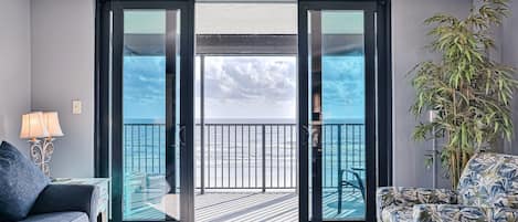 Condo, Multiple Beds, Pool Access, Ocean View (Sand Dollar II 408) | Living area