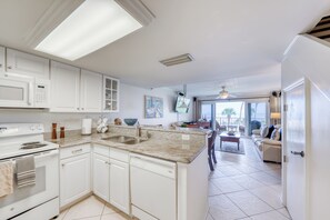 Condo, Multiple Beds, Patio, Beach View (Coquina A207 - Shell Haven) | Private kitchen - Ocean View Condo w/ Direct Beach Access & Shared Swimming Pool/tennis (St. Augustine)